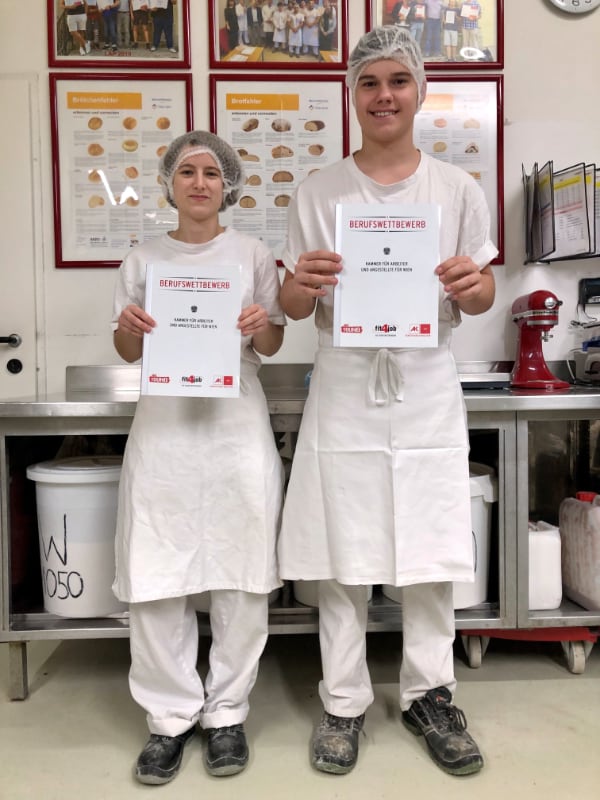 Großer Erfolg für ANKER-Lehrlinge beim diesjährigen Berufswettbewerb für Bäckerlehrlinge in Wien.