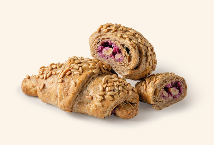 Rotkraut-Körnercroissant 