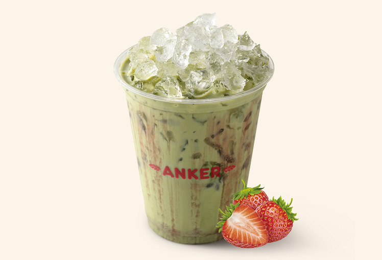  Iced Matcha Latte Erdbeer