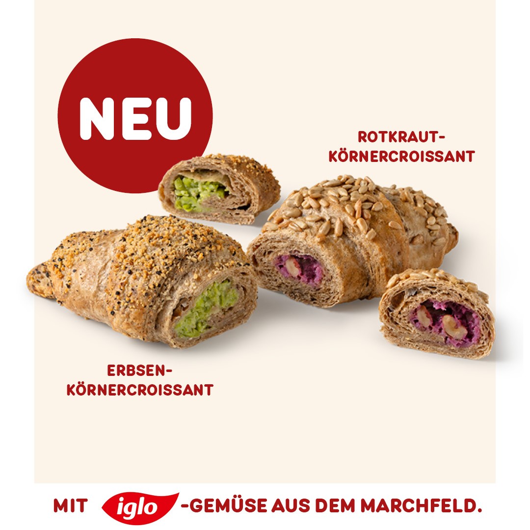 ANKER und iglo bringen Farbe auf den Jausen-Teller:  Buntes Marchfelder Gemüse trifft auf ofenfrische  ANKER-Croissants