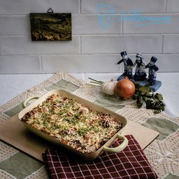 Herzhafter Brotauflauf