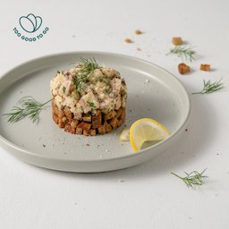 Brot-Tartar mit Räucherforelle